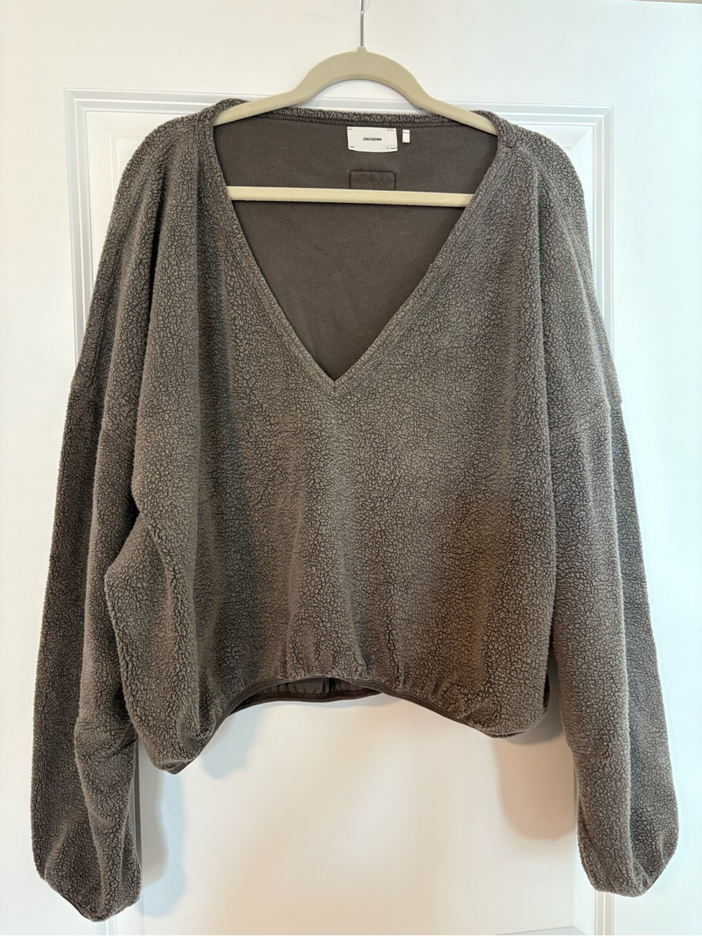 Women's Cozy V-Neck Sherpa Sweater